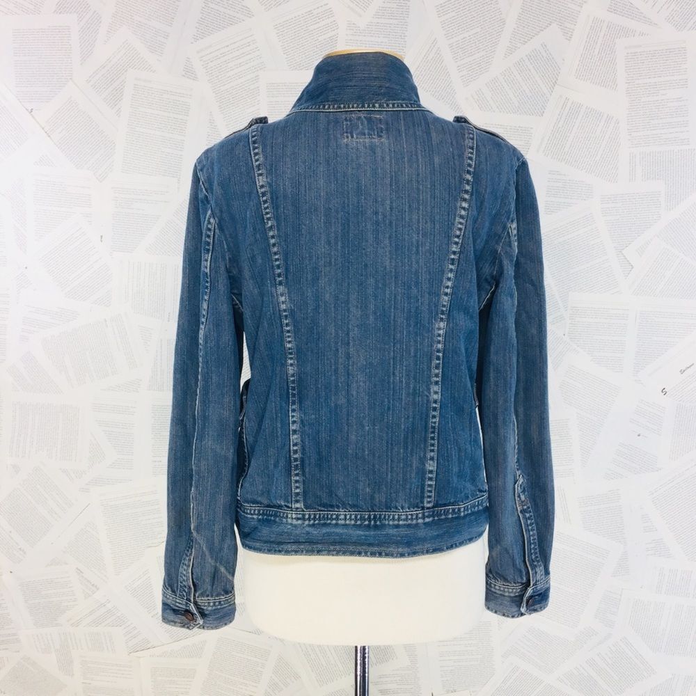 Calvin Klein blue Jean zip up jacket Large - Picture 3 of 4